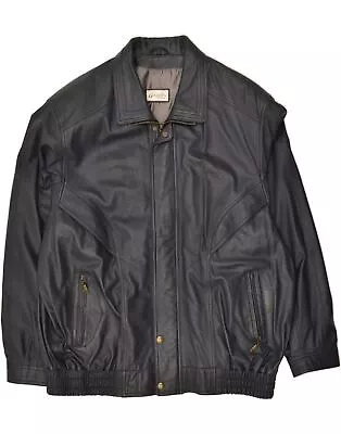 Buy VINTAGE Mens Leather Jacket UK 40 Large Black Leather S003 • 44.95£