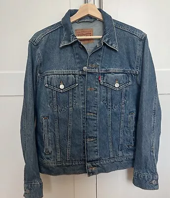 Buy Levi Ex-boyfriend Truckers Dark Washed Denim Jacket - Size Small/ Worn Once • 29.99£