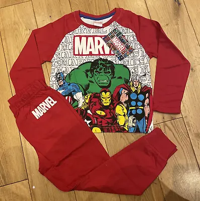 Buy Marvel Avengers Boys Pyjamas, Red, Size Age 3-4 Years.  • 3.99£