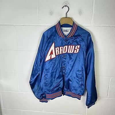 Buy Vintage Chalk Line Jacket Mens Large Blue Philadelphia Arrows Satin Varsity 90s • 503.95£