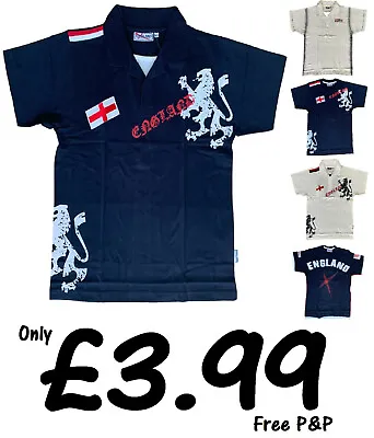 Buy Boys T Shirt England Girls Kids Football Tops 8 9 10 11 12 13 Years 10 Styles  • 3.99£