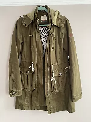 Buy Womens  Khaki Jacket Long Outer Coat Twill Parka • 22£