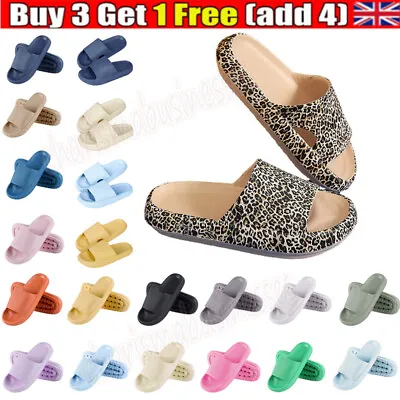 Buy Womens Mens Summer Ultra Soft Slipper Slip On Mule Slides Comfort Sandals Size • 8.66£