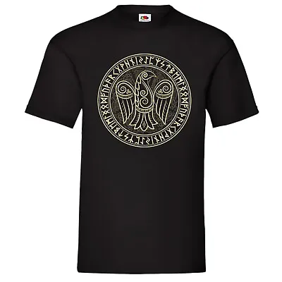 Buy Viking Raven With Runes T-Shirt Birthday Gift • 14.99£
