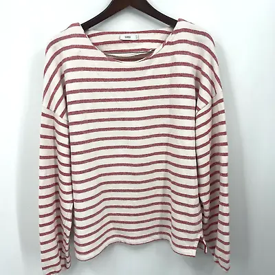 Buy Closed Brand Clothing Sweater Women Large Red Striped Long Sleeve Top Sweatshirt • 41.58£