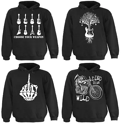 Buy Rock Biker Guitar Tree Skeleton Metal Goth Music Gift/Hood Sweatshirt Hoody  • 24.99£