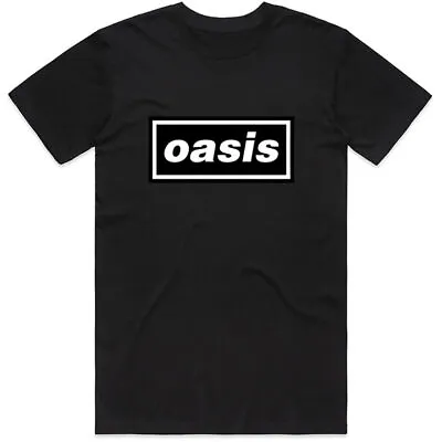 Buy OFFICAL Oasis Classic Logo BLACK T-Shirt Mens Black Licensed/80s/90s/ROCK • 18.99£