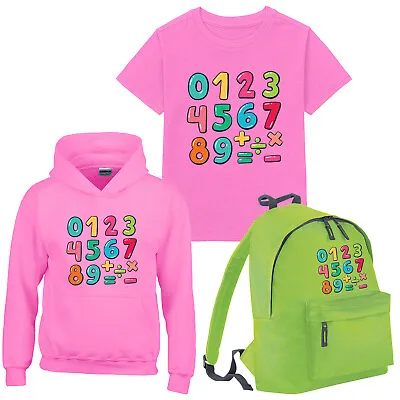 Buy Colorful Maths Day T Shirt Colorful Maths Day Hoody Boys Girl School Bagpack • 8.99£