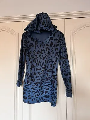 Buy Emo Blue Leopard Hoodie Size S/m • 5£
