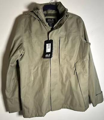 Buy JACK WOLFSKIN TEXAPORE Ecosphere Twill Khaki Jacket - Men’s Medium - BNWT • 74.99£