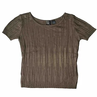 Buy Dana B And Karen Women’s Med Cable Knit Rayon Top USA Made Short Sleeve Green • 19.79£