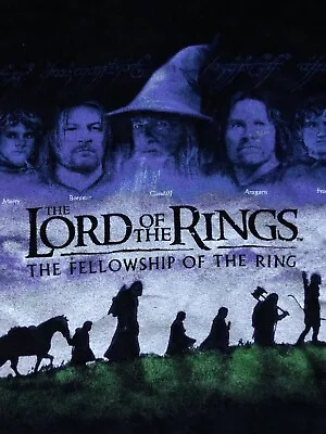 Buy Lord Of The Rings 2001 T Shirt Fellowship Of The Ring Vintage Promo Film L Black • 85£