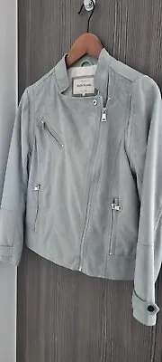 Buy Biker Suede Jacket - Silver Grey - Size 10  River Island NWOT • 20£