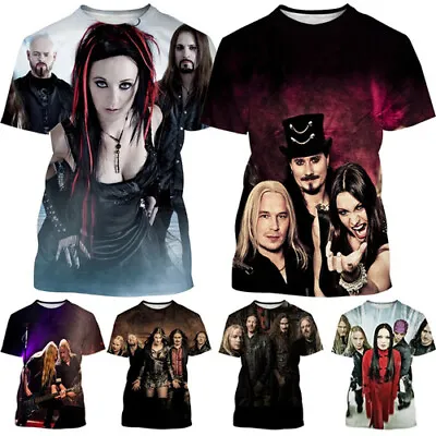 Buy 3D Womens/mens Short Sleeve T-Shirt Casual Tops Tee Band Nightwish Floor Jansen • 10.79£