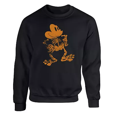 Buy Mickey Skeleton Mens Sweatshirts Unisex Pullover Horror Scary Spooky Jumper • 14.99£