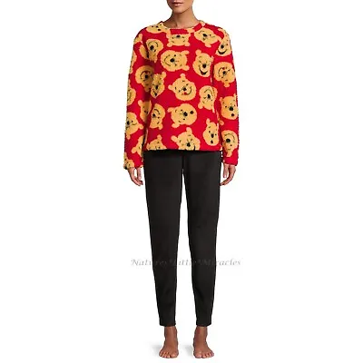 Buy Winnie The Pooh Bear Pajamas Set Women Size S-3X Plus Sherpa Shirt Pants Holiday • 27.41£
