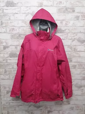 Buy BERGAHUS Aq2 Pink Windbreaker Jacket Size Uk 16 Womens Outdoors Outerwear • 19.99£