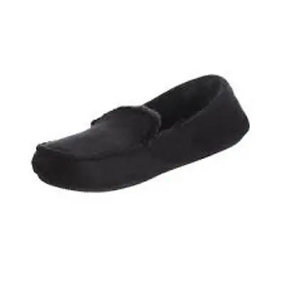 Buy Isotoner Ladies BLACK MicroSuede Moccasin House Slippers Sturdy Sole Small 5-6 • 27.24£