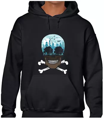 Buy City Of Skull Hoody Hoodie Cool Pirate Skull & Crossbones Design Cool Fashion • 16.99£