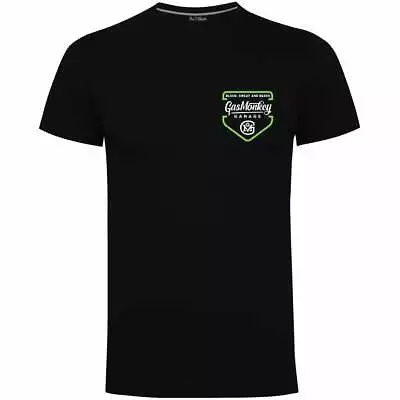 Buy Gas Monkey Garage Green Shield T Shirt - Black - UK SELLER UK STOCK GMG • 19.99£