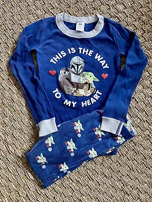 Buy Hanna Andersson Pajamas Star Wars This Is The Way To My Heart Baby Yoda Size 6-7 • 7.87£