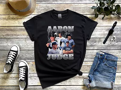 Buy AARON JUDGE Unisex Cotton 90s Retro Bootleg Style Tee FREE Worldwide Delivery • 24.99£