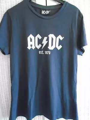 Buy Size 10 Peacocks Acdc Grey T-shirt Top • 3.99£