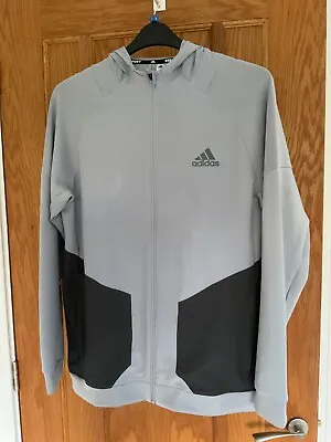 Buy Men’s Adidas Sports Full Zip Hoodie, Halo Silver, UK M - Designed 4 Training • 16.50£