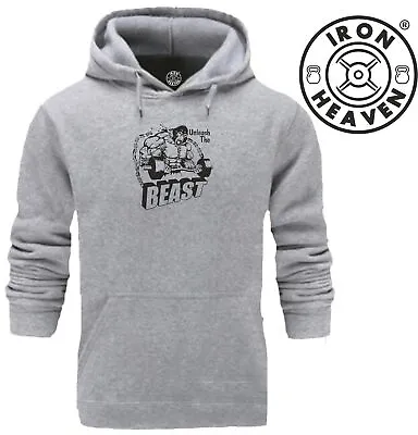 Buy Unleash The Beast Hoodie Gym Clothing Bodybuilding Training Workout Exercise Top • 19.99£