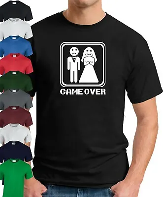 Buy GAME OVER T-SHIRT > Funny Slogan Novelty Mens Geek Nerd Gift Wedding Stag Party • 9.49£