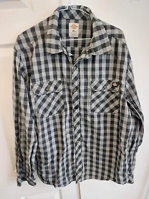 Buy Dickies XL Men's Grey Black Check Shirt • 10£