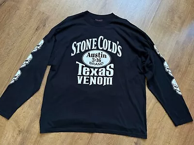 Buy WWF Stone Cold Steve Austin 'Texas Venom' Long Sleeved T Shirt RARE! Vintage WWE • 99£