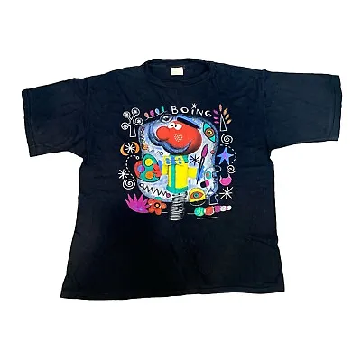 Buy Vintage 1992 The Magic Roundabout Zebedee T-Shirt Black Single Stitch X-Large • 69.99£