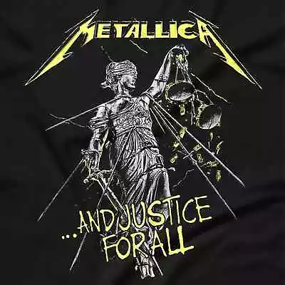 Buy METALLICA And Justice For All T-shirt Heavy Metal Tee Adult Black Size S-5XL • 10.79£
