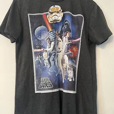 Buy Mens Size Small STAR WARS Black T Shirt /Top With Logo • 2£