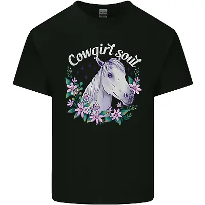 Buy Cowgirl Soul Equestrian Horses Mens Cotton T-Shirt Tee Top • 9.75£