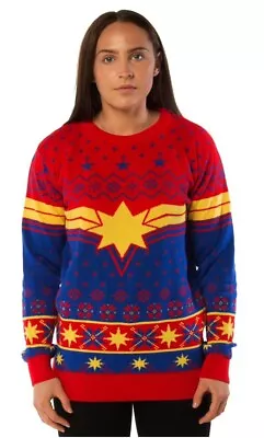 Buy Small 36  Chest Captain Marvel Avengers Endgame Ugly Christmas Jumper Sweater • 33.99£