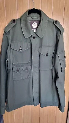 Buy Pretty Green Jacket Green Army Military Green Condition XL M65 • 29.99£