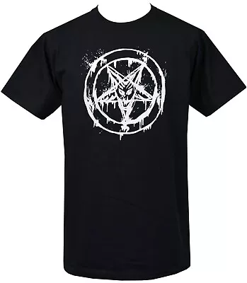 Buy Mens Baphomet T-Shirt Pentagram Satanic Gothic Occult Goat Goth S-5XL • 18.50£