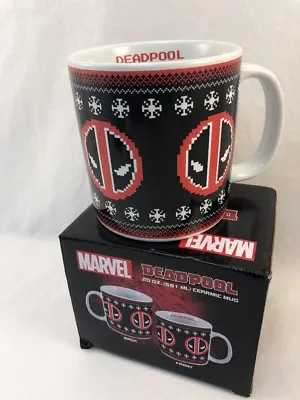Buy NEW Marvel Deadpool Christmas Sweater Style 20 Oz Ceramic Mug • 23.67£