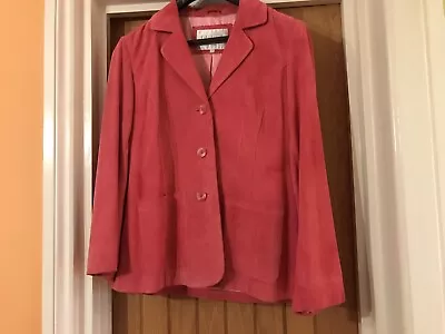 Buy Pink  Lakeland Size 16 Fine Suede/leather Jacket • 15£
