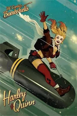 Buy Impact Merch. Poster: DC Comics Bombshells Harley Quinn Bomb 610mm X 915mm #100 • 8.19£