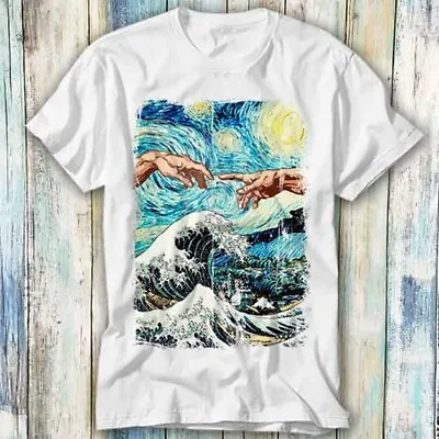 Buy Kanagawa Hands Of God Starry Nights Van Gogh T Shirt Gift Top Tee Unisex 520 • 6.35£
