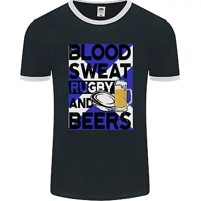 Buy Blood Sweat Rugby And Beers Scotland Funny Mens Ringer T-Shirt FotL • 9.99£