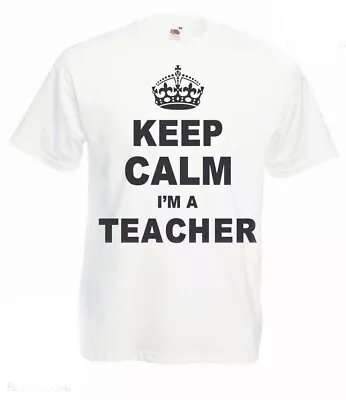 Buy Keep Calm I Am Teacher   Tshirt White  Colour Small Size  • 6.99£