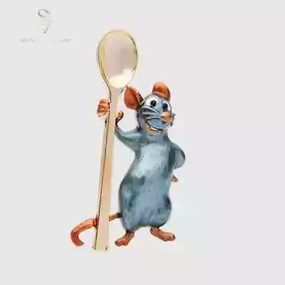 Buy Dainty Small Cute Playful Little Tiny Blue Mouse Animal Chef Remy Pin Brooch • 14.99£