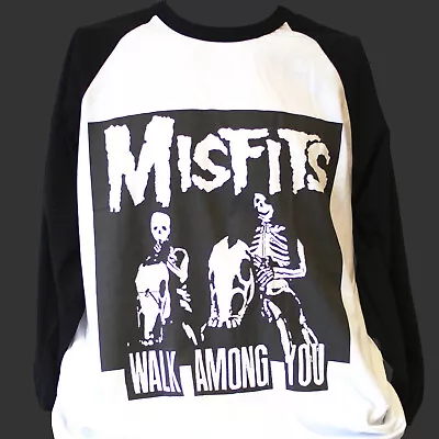 Buy Misfits Metal Punk Rock Long Sleeve Baseball T-shirt Unisex S-3XL • 17.99£