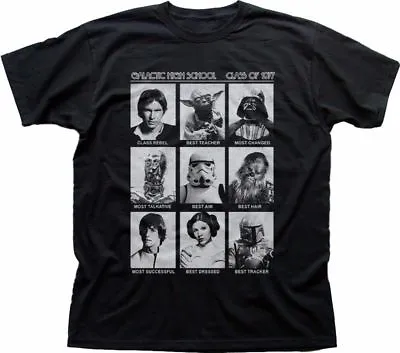 Buy Galactic Class Of 1977 Yoda Jedi Solo Rebel STAR WARS  Black T-shirt 9417 • 13.95£
