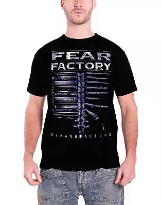 Buy Fear Factory T Shirt Demanfacture Band Logo Official Mens New Black • 18.95£
