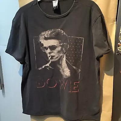 Buy Vintage Amplified David Bowie ( Smoking ) Charcoal - T Shirt - Size L • 14.99£
